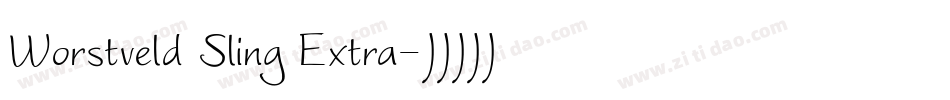 Worstveld Sling Extra字体转换